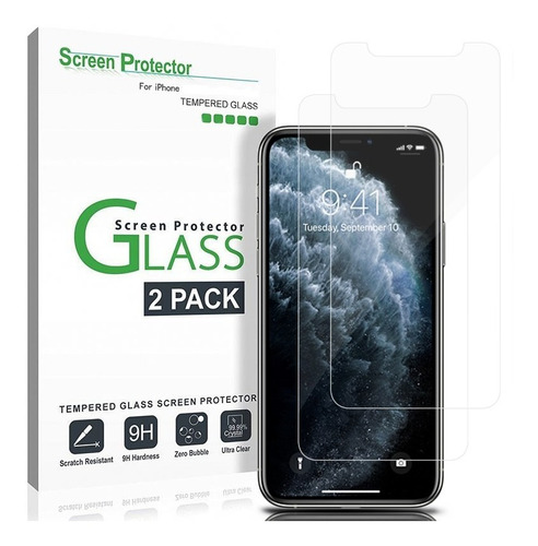 Vidrio Film Protector iPhone 11 Pro / X / Xs  (pack X 2u)