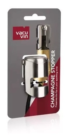 Imagen 3 de 4 de Tapón Conservador De Champagne Vacuvin Acero Inoxidable