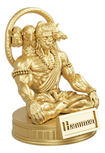 Estátua Hanuman - Pachamukhi Cor Cor Ouro