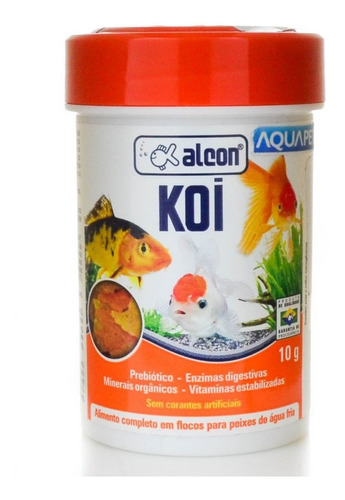 Ração Em Flocos Para Peixes De Água Fria 10g Alcon Koi