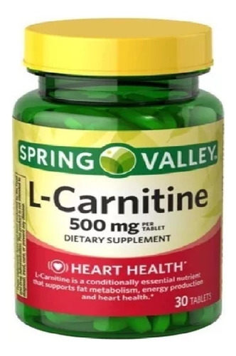 L Carnitina 500mg 30 Tabletas