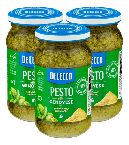 Kit C/ 3und Pesto Genovese De Cecco C/ Azeite Ex Virgem 200g