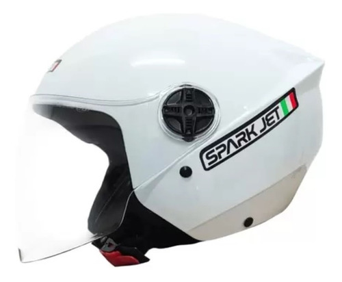 Capacete Moto Aberto Ebf Spark Jet Cor Branco Tamanho do capacete 58