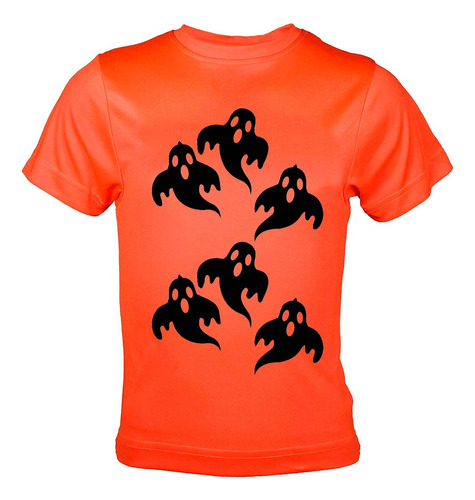 Polera Deportiva Poliéster Niños Diseño Halloween Fantasmas