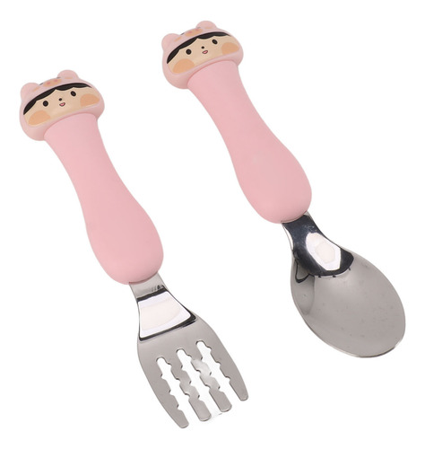Colher De Garfo De BebĂȘ Fofa Em Forma De Desenho Animado Com