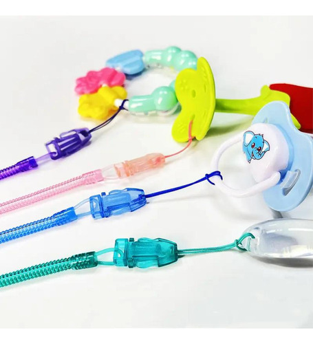 Pinza para chupetes Mola Pietra Baby, mujer y hombre, rosa, blanco y blanco