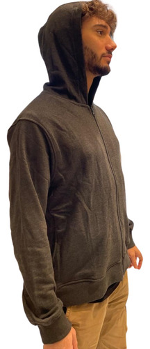 Campera Urbano Salomon Logo Lt Fz Hoodie Hombre Casual