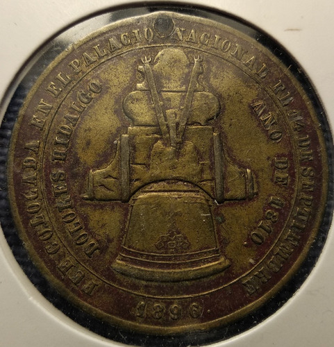 Medalla Campana Del Palacio Nacional 1896. Porfirio Díaz 