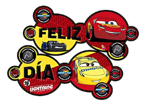 Banderín Feliz Dia Cars