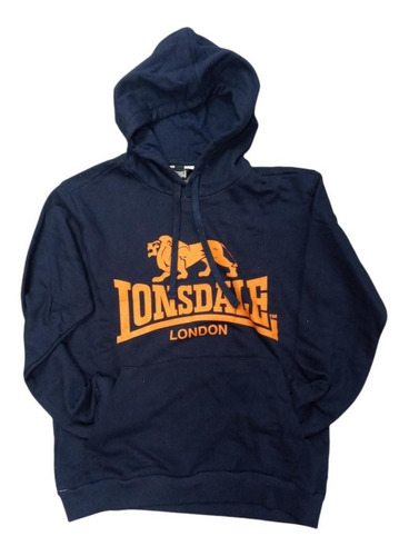 Buzo Hoodie Lonsdale Hombre Capucha Canguro - Olivos