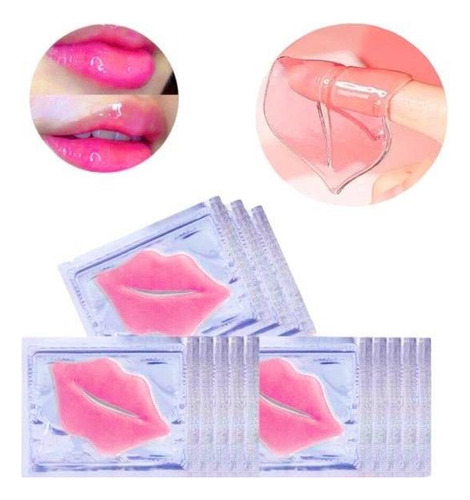 10 Máscaras Hidratante Labial Com Colágeno Boca Hidrogel