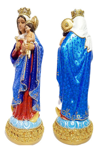 Virgen De Chiquinquirá Estatuilla 30 Cms Artesanal