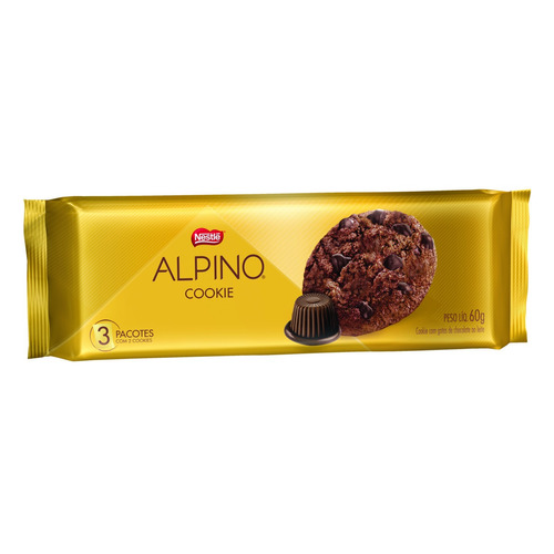 Imagem 1 de 1 de Biscoito Cookie Alpino Nestlé Pacote 60g