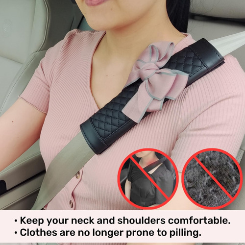 Almohadillas De Cuero Para Cinturón De Seguridad Auto 2u 4u Color