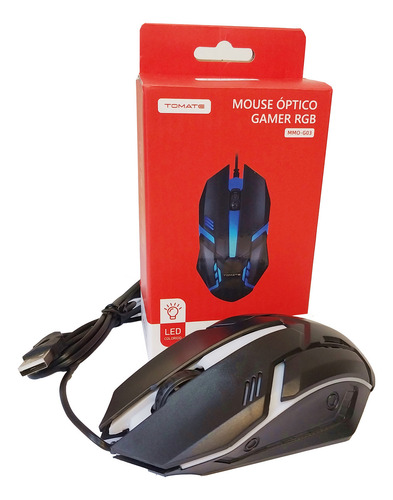 Mouse Tomate Premium Led Colorido