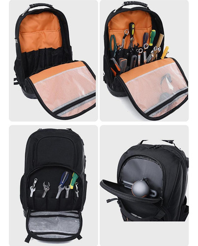Mochila Para Herramientas, Con MĂșltiples Bolsillos Y