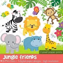 Comprar Kit Imprimible Animales De La Selva 3- 28 Imagenes