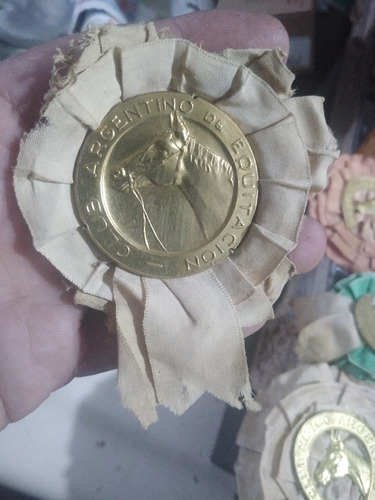 Antigua Medalla Club Argentino Equitación Caballo Año 1942