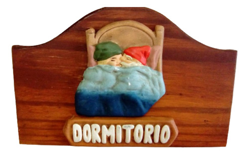 Plato Decorativo De Madera Y Yeso - Mod. Dormitorio