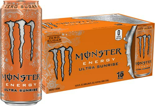 Energy Drink Monster Ultra Sunrise, 16 Fl Oz (pack De 15)