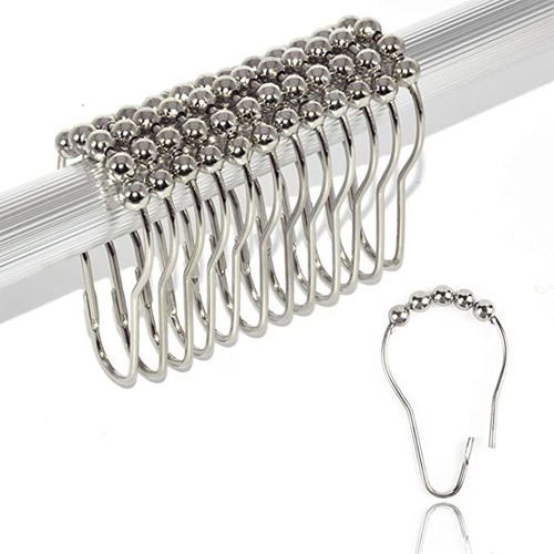 Ansxiy Cortina De Ducha De Los Anillos De Los Ganchos De Met