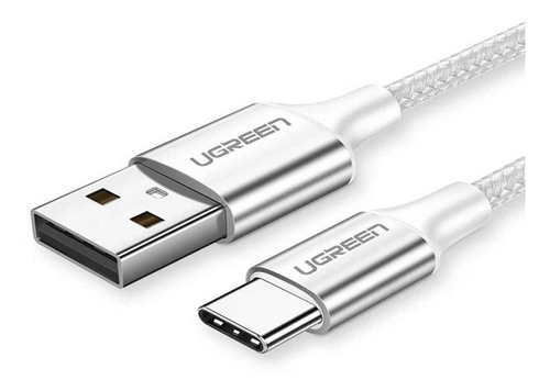 Cable Tipo C Ugreen Nylon Trenzado Usb-a A Usb-c 0.5m Qc 3.0