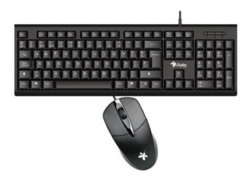 Kit De Teclado Y Mouse  Stylos Stpktm4b - Español, 105 /v