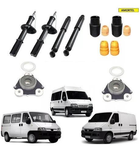 Imagem 1 de 1 de 4 Amortecedores + Kit´s Batentes Da Ducato Ano 1994 Até 2019