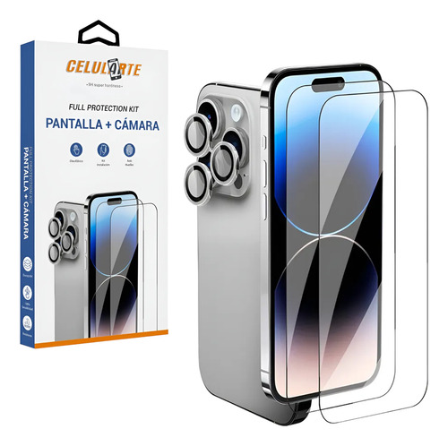 2 Micas Cristal Templado + Mica Lentes Cámara Para Iphone Iphone 13 Pro Max