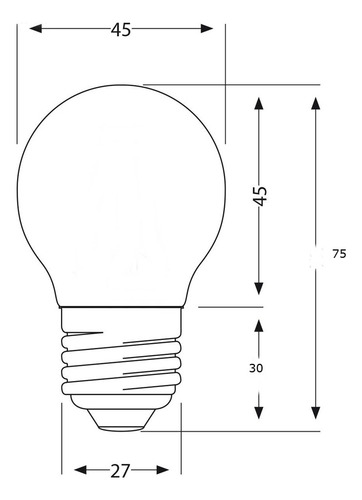 Lâmpada Bolinha Incandescente Leitosa 15w 220v E27 10 Peças Cor da luz Branco Quente 2700K