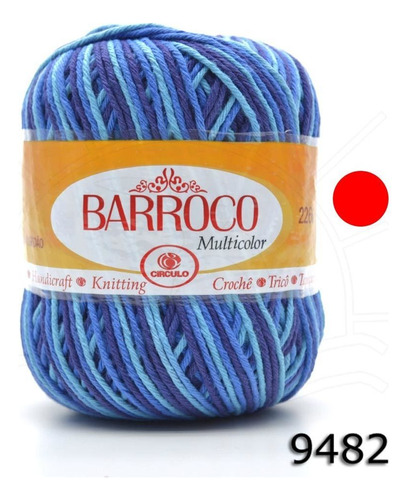 Barbante Barroco Multicolor 200g 9482 Pacífico Cor Azul