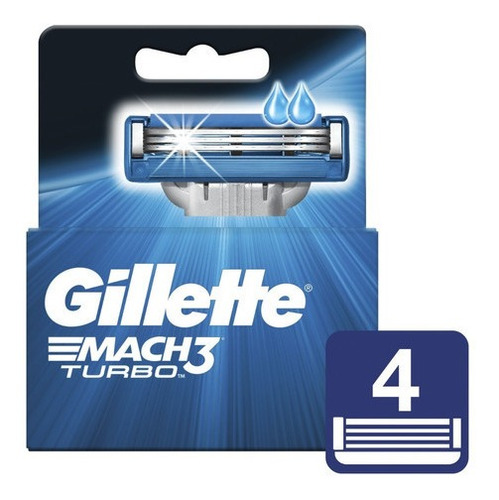 Repuestos Máquina De Afeitar Gillette Mach3 Turbo 4un