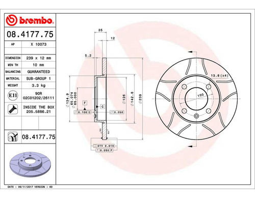 Par Discos Brembo Volksw Pointer Wolfsburg Edition 2002 Del