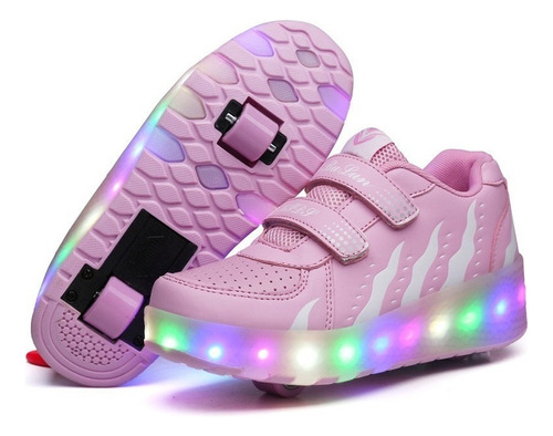 Zapatos De Luces Led Para Niños, Tenis Con Ruedas