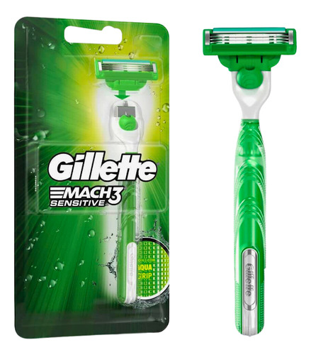 Aparelho De Barbear Gillette Mach3 Acqua-grip Sensitive