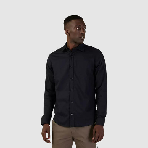 Camisa Lifestyle Level Up Woven Negro Fox