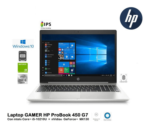 Hp Probook 450-g7   I5-10210u 16gb 256gb+1tb 15.6 Nvidia 2gb