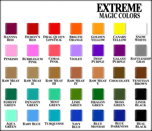 Tinta Extreme Tattoo Ink X 10 Unidades A Eleccion
