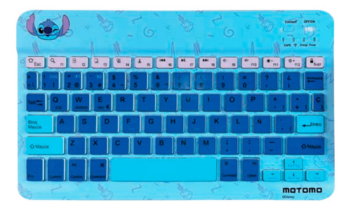 Kit Teclado Y Mouse Stitch Recargable Dual Bluetooth Azul