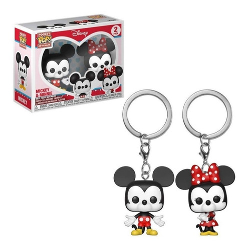 Funko Disney Pocket Pop Mickey & Minnie Mouse Set Llaveros 