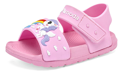 Sandalia Unicornio Para Niña Eva Moda D-633-04 Rosa Cc D8