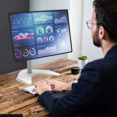 Suporte Para Monitor Wali Mf001-w Free Standing 75-100 Vesa