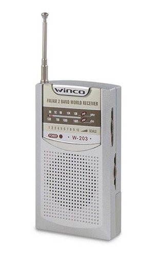 Radio Winco W203 203 analógico portátil color gris