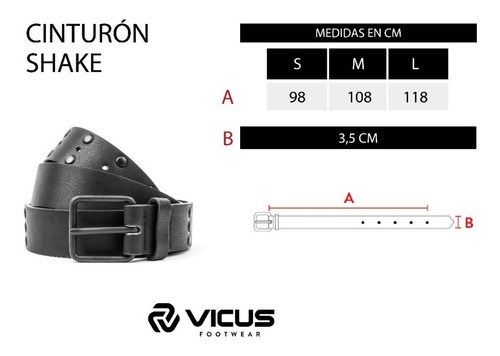 Imagen 3 de 4 de Cinto Vicus Shake Negro