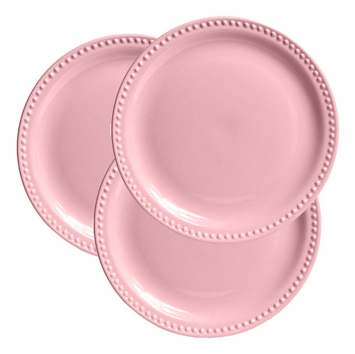 Plato De Cerámica Pastel Mauve Rouse 20 Cm 6 Color Rosa