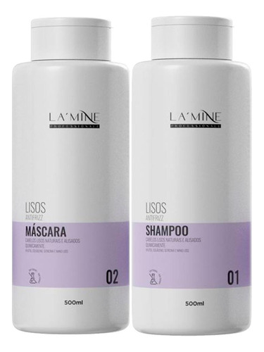 Kit Shampoo + Máscara Capilar Lisos Lamine 2x500ml