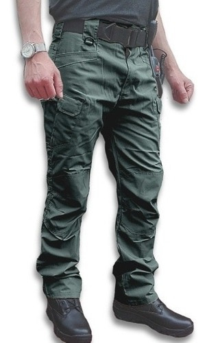 Pantalon Hombre Modelo Cargo Militar Ripstop Urbano/citrino