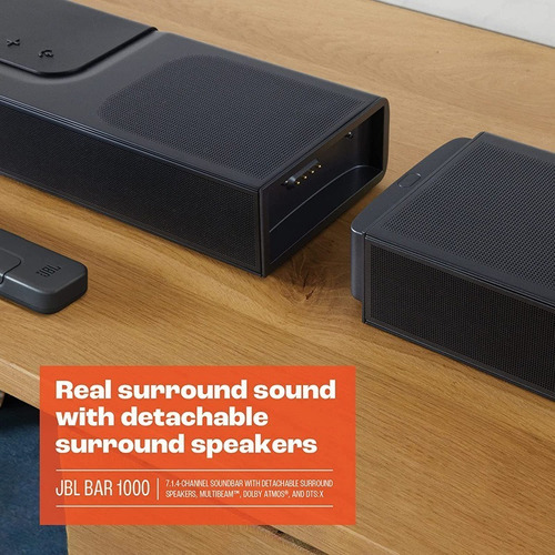 Barra de sonido JBL JBL. Bar 1000 7.1.4 Surround negra 220V