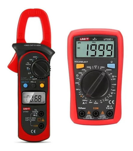 Combo Pinza Amperométrica Uni-t Ut202 + Tester Ut33d Plus