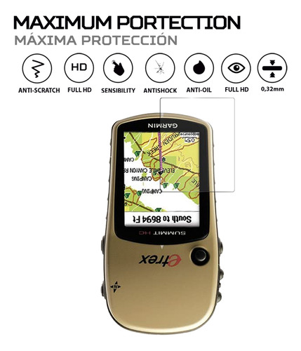 Protector Mica Pantalla Para Gps Garmin Etrex Summit Hc